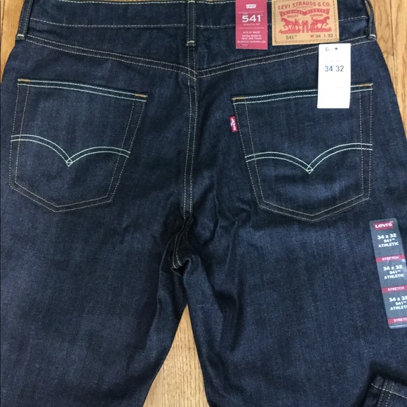 541 Levi’s 34 32 Jeans Athletic Fit Stretch NWT - Picture 5 of 6